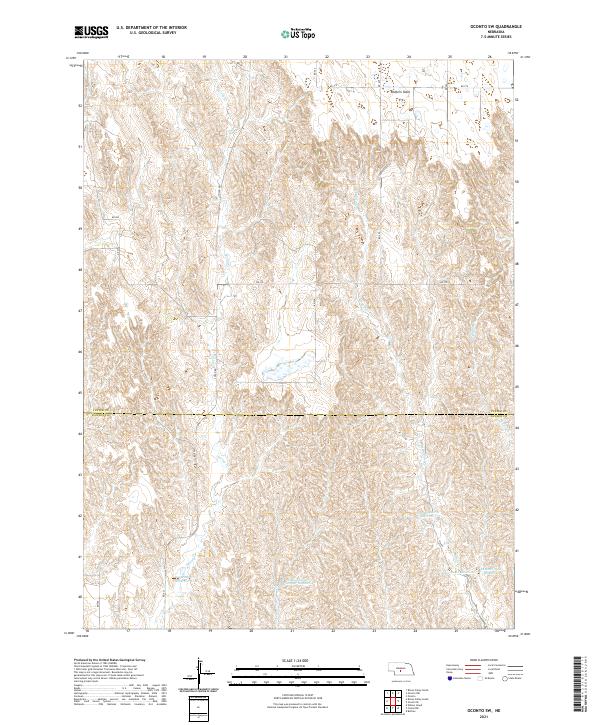 Oconto SW, NE — USGS 7.5-minute topo (2021)