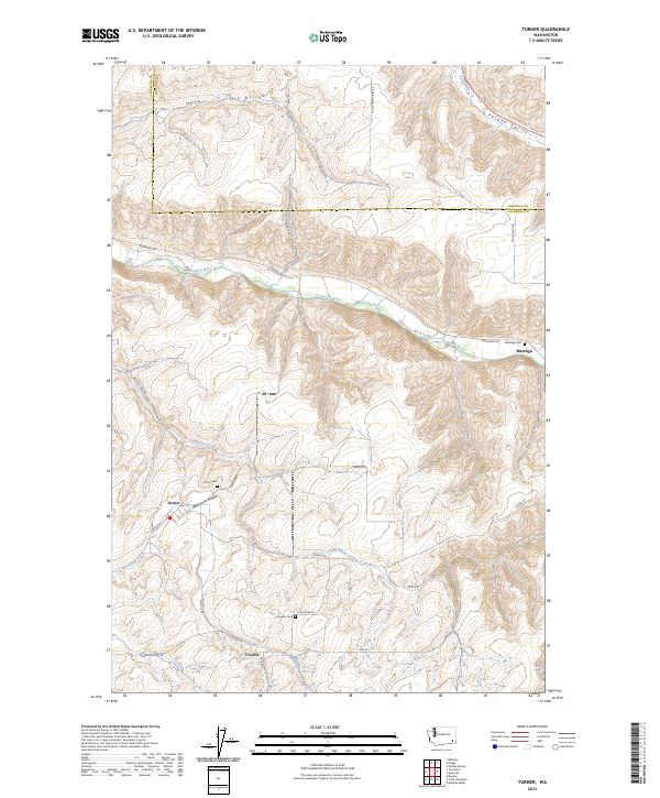 Turner, WA — USGS 7.5-minute topo (2023)