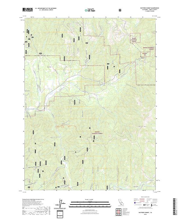 Hayfork Summit, CA — USGS 7.5-minute topo (2022)