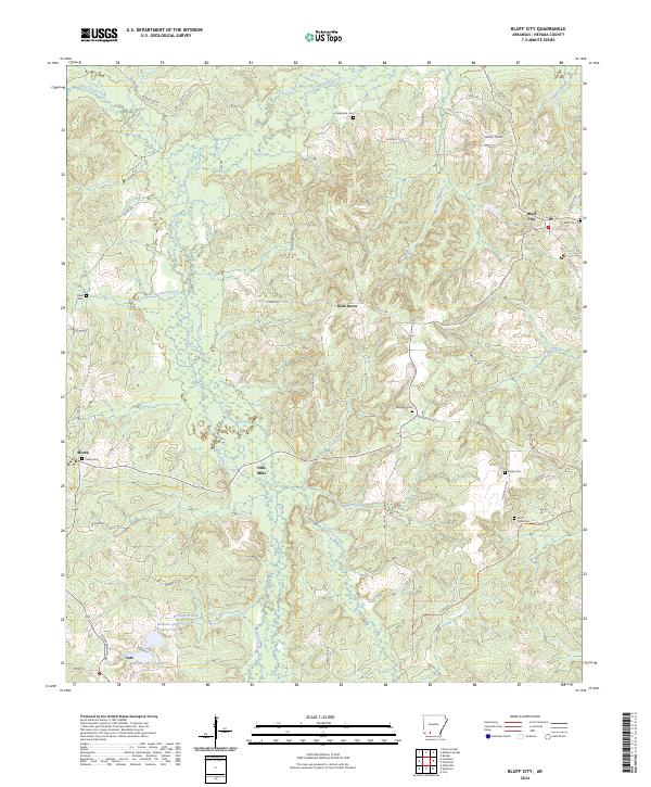Bluff City, AR — USGS 7.5-minute topo (2024)