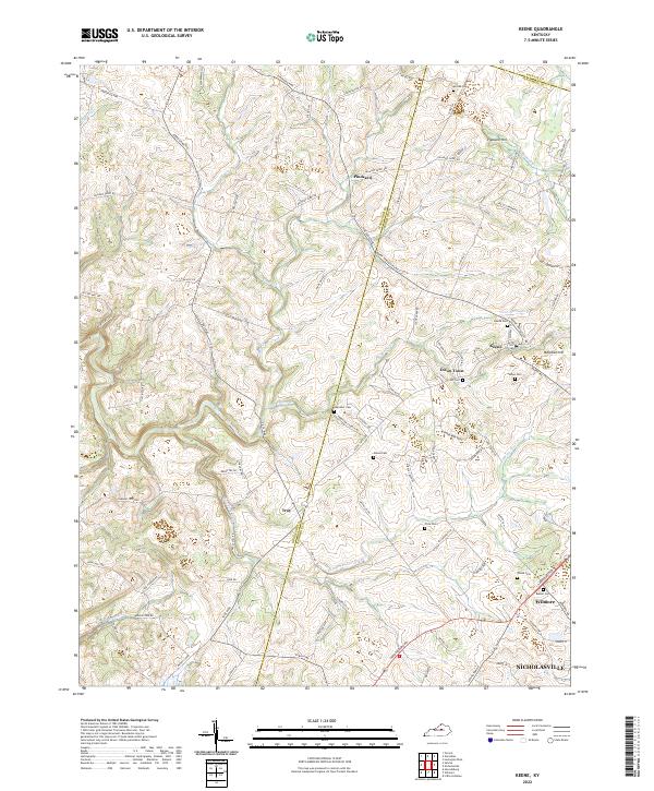 Keene, KY — USGS 7.5-minute topo (2022)