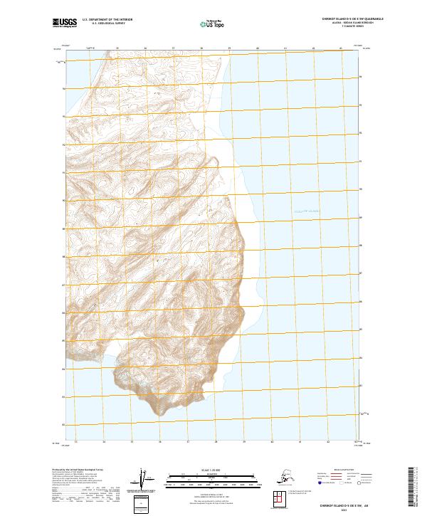 Chirikof Island D-5 OE E SW, AK — USGS 7.5-minute topo (2021)
