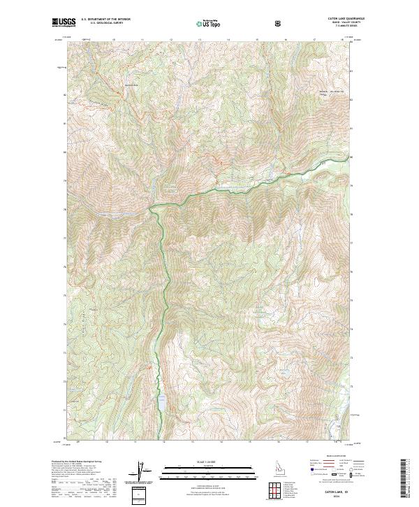 Caton Lake, ID — USGS 7.5-minute topo (2024)