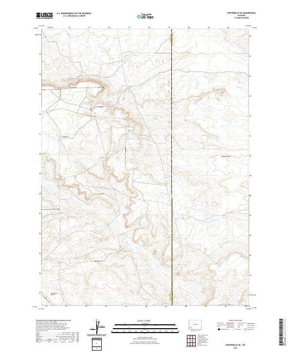 Fontenelle SE, WY — USGS 7.5-minute topo (2021)