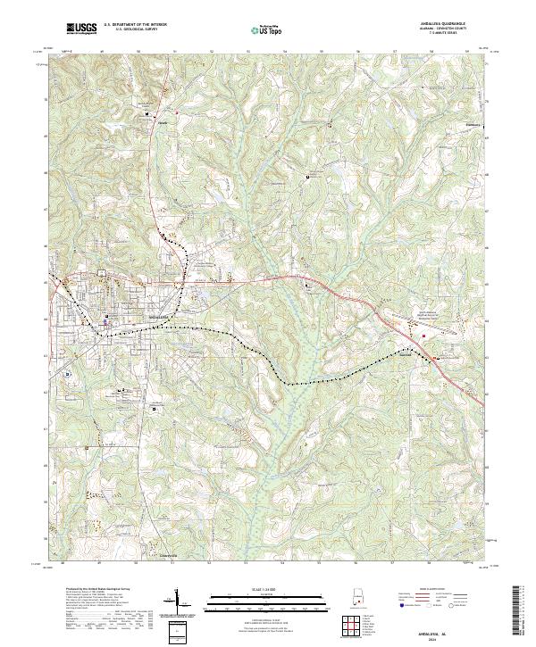 Andalusia, AL — USGS 7.5-minute topo (2024)