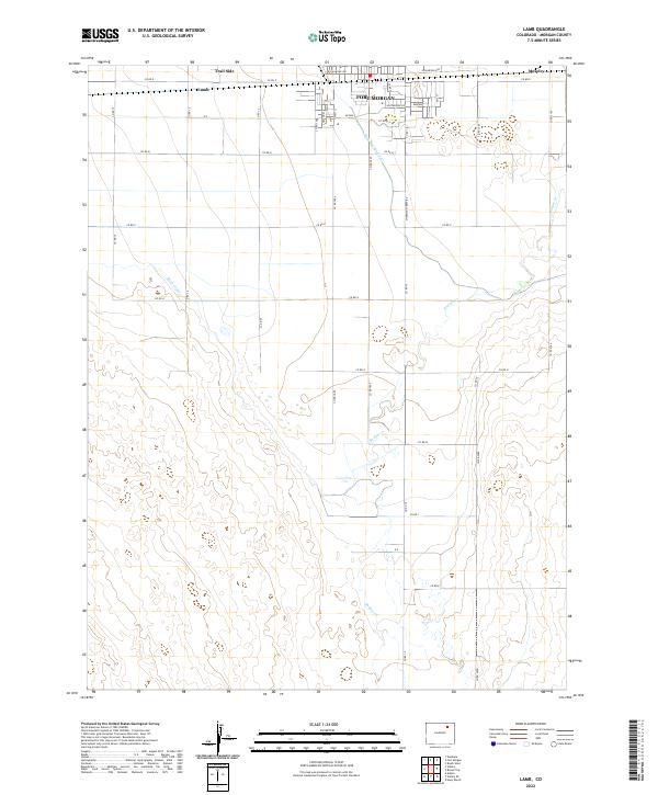 Lamb, CO — USGS 7.5-minute topo (2022)