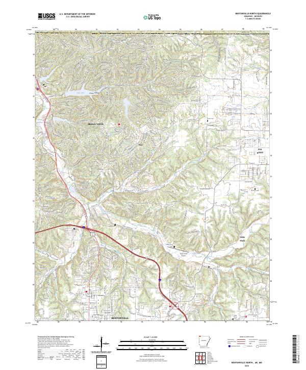 Bentonville North, AR-MO — USGS 7.5-minute topo (2024)