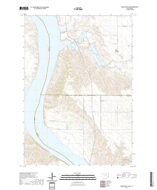 Bedashosha Lake, SD — USGS 7.5-minute topo (2021)