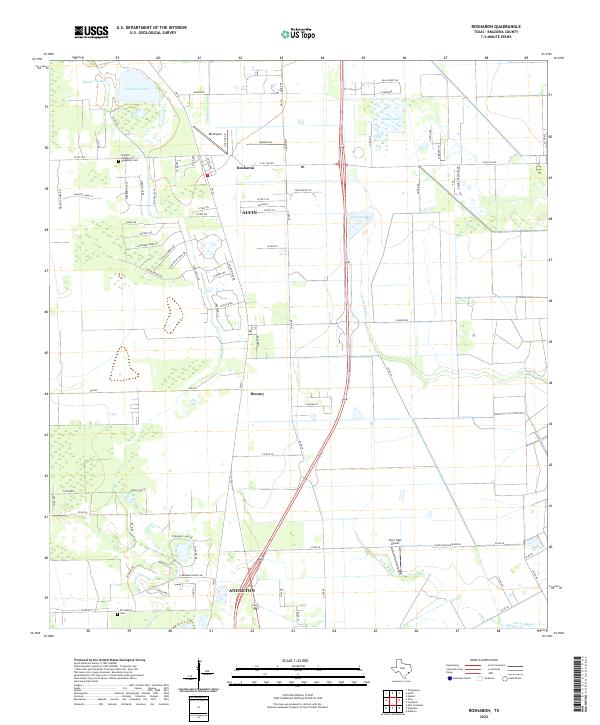 Rosharon, TX — USGS 7.5-minute topo (2022)