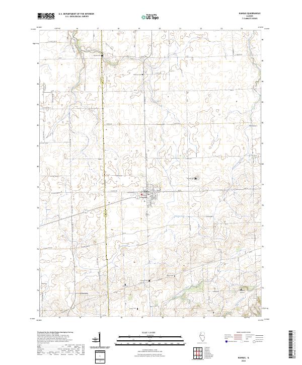 Kansas, IL — USGS 7.5-minute topo (2024)