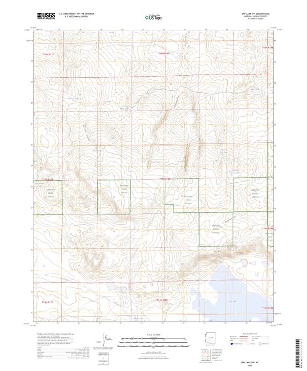 Dry Lake NW, AZ — USGS 7.5-minute topo (2026)