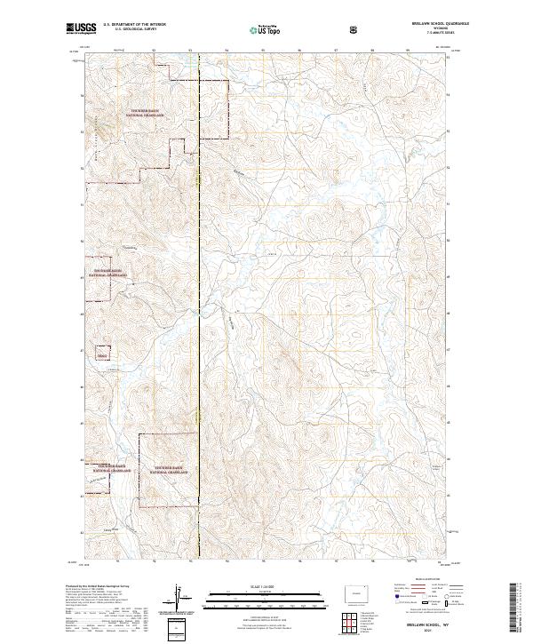 Brislawn School, WY — USGS 7.5-minute topo (2021)