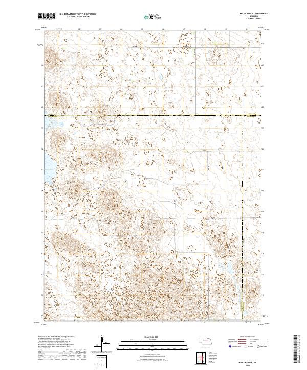 Miles Ranch, NE — USGS 7.5-minute topo (2021)