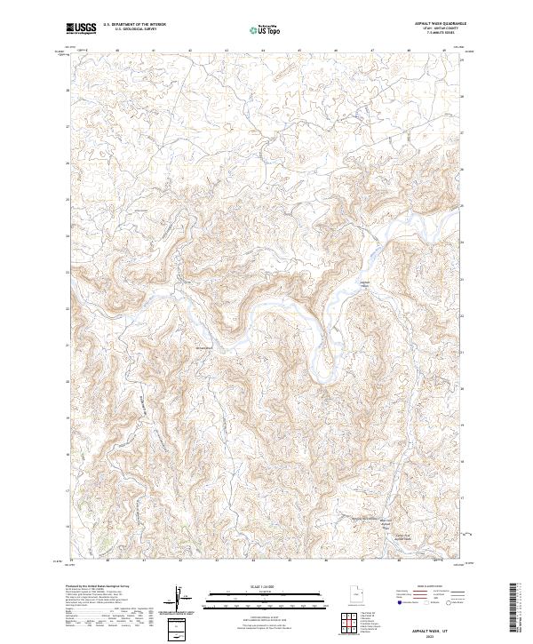 Asphalt Wash, UT — USGS 7.5-minute topo (2023)