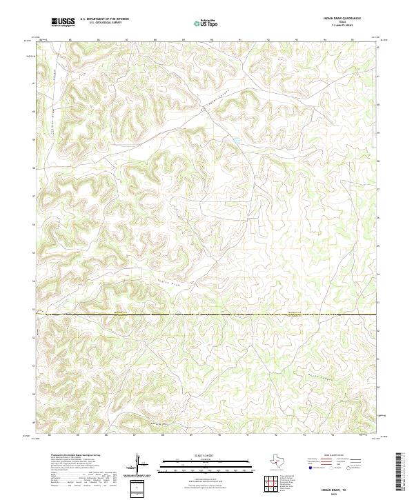 Indian Draw, TX — USGS 7.5-minute topo (2022)