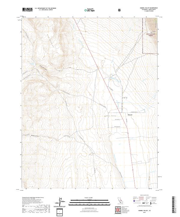 Hammil Valley, CA — USGS 7.5-minute topo (2021)