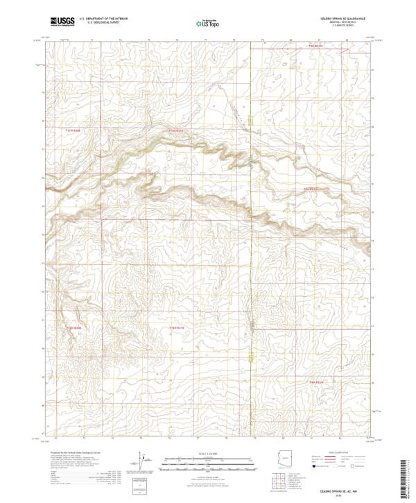 Ceadro Spring SE, AZ-NM — USGS 7.5-minute topo (2026)