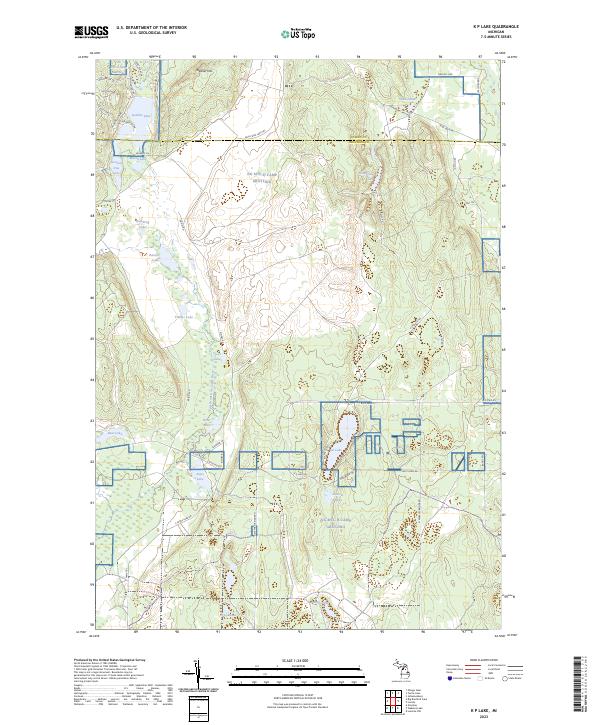 K P Lake, MI — USGS 7.5-minute topo (2023)