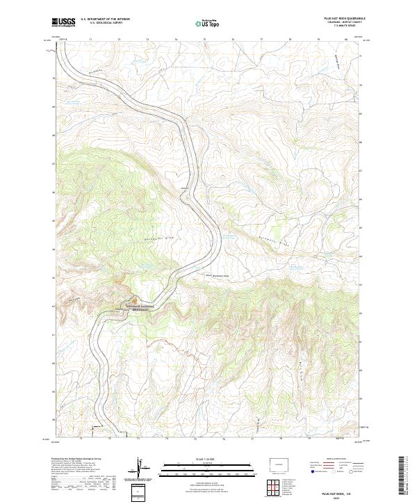 Plug Hat Rock, CO — USGS 7.5-minute topo (2022)