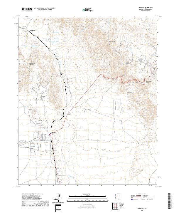 Congress, AZ — USGS 7.5-minute topo (2021)