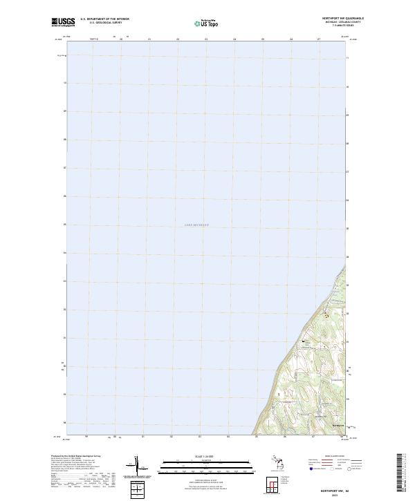 Northport NW, MI — USGS 7.5-minute topo (2023)
