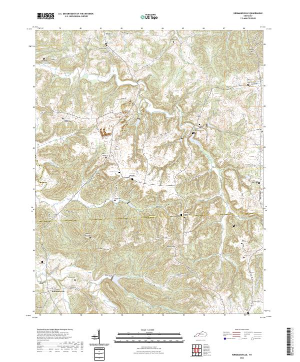 Kirkmansville, KY — USGS 7.5-minute topo (2022)