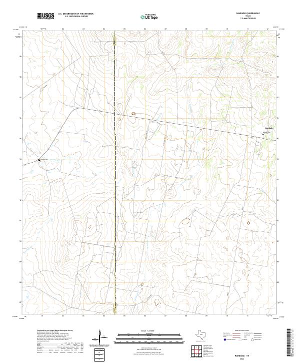 Randado, TX — USGS 7.5-minute topo (2022)
