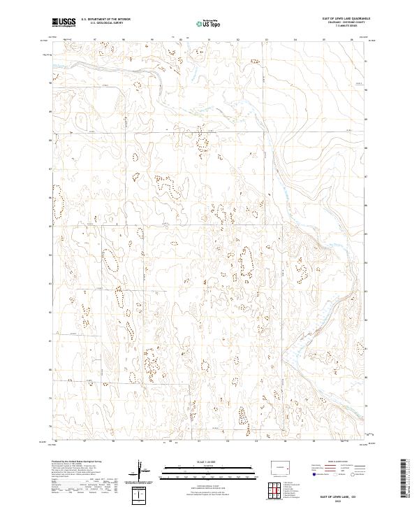 East of Lewis Lake, CO — USGS 7.5-minute topo (2022)