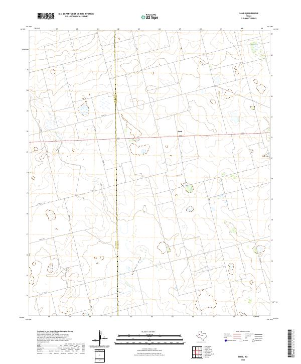 Sand, TX — USGS 7.5-minute topo (2022)