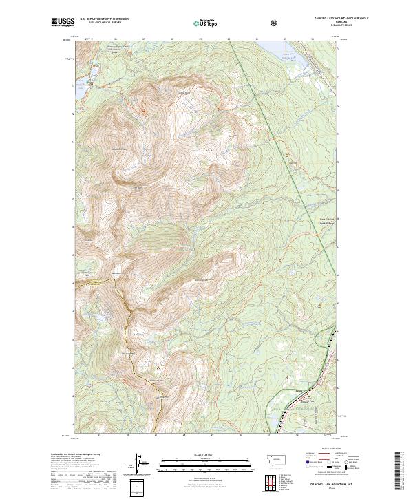 Dancing Lady Mountain, MT — USGS 7.5-minute topo (2024)