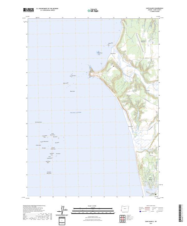 Cape Blanco, OR — USGS 7.5-minute topo (2024)