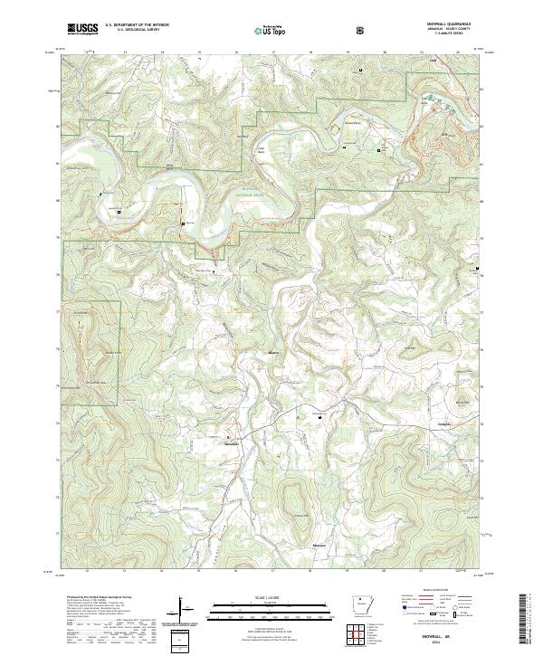 Snowball, AR — USGS 7.5-minute topo (2024)