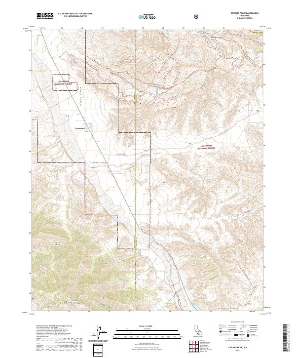 Cuyama Peak, CA — USGS 7.5-minute topo (2021)