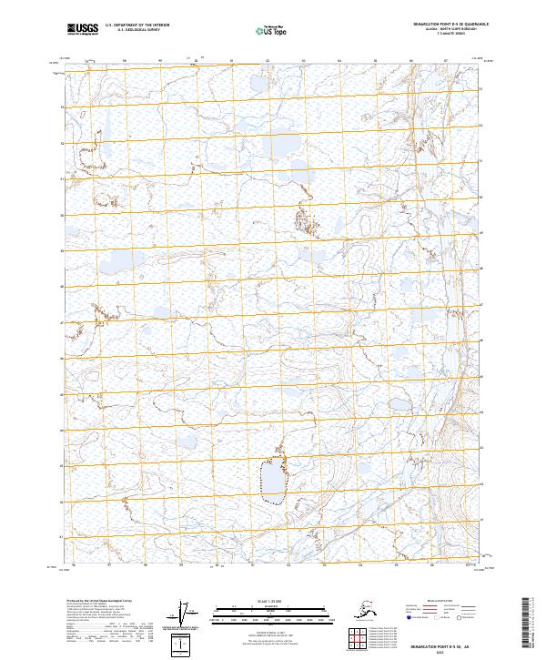 Demarcation Point D-5 SE, AK — USGS 7.5-minute topo (2023)