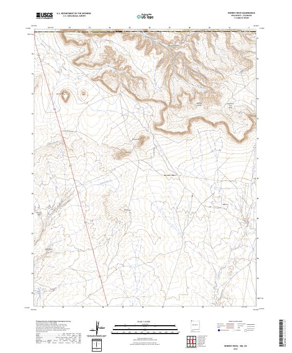 Skinney Rock, NM-CO — USGS 7.5-minute topo (2023)