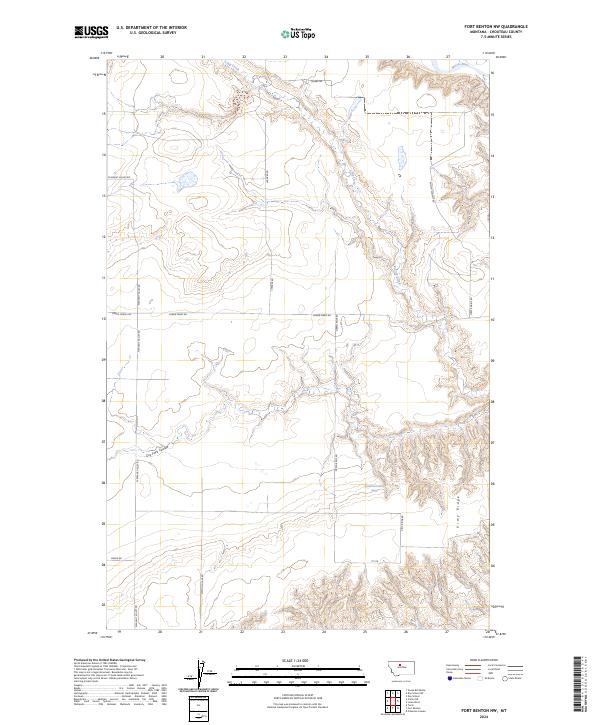 Fort Benton NW, MT — USGS 7.5-minute topo (2024)