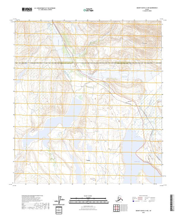 Mount Hayes A-4 NE, AK — USGS 7.5-minute topo (2024)