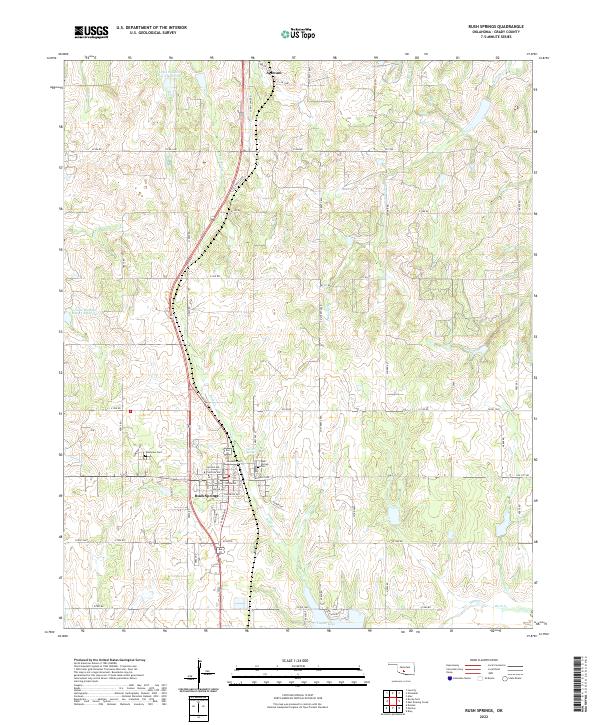 Rush Springs, OK — USGS 7.5-minute topo (2022)