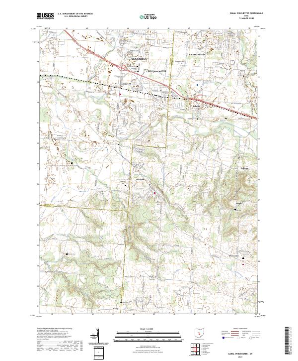 Canal Winchester, OH — USGS 7.5-minute topo (2023)