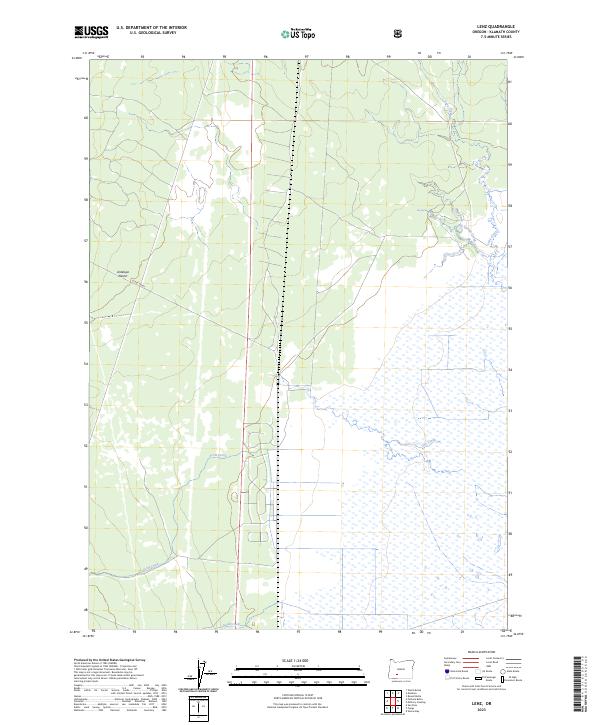 Lenz, OR — USGS 7.5-minute topo (2023)
