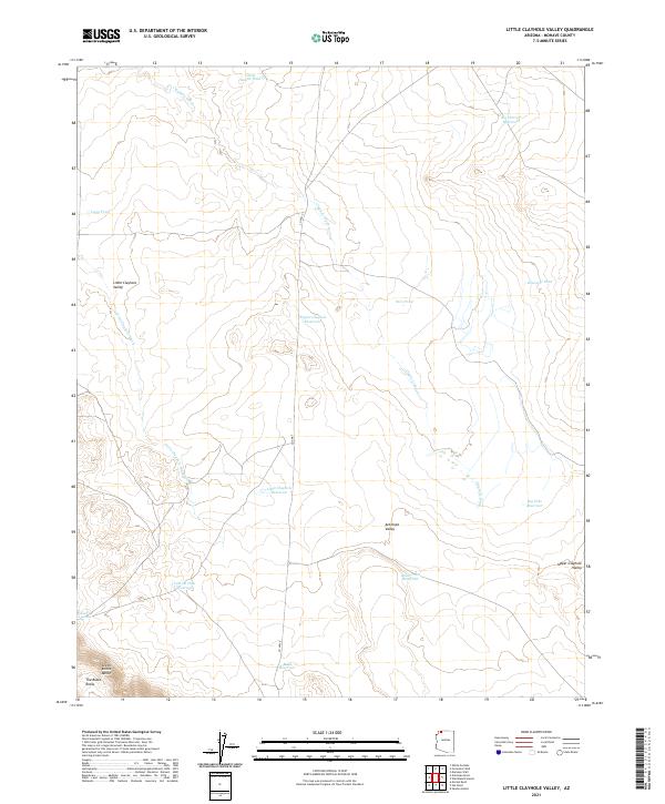 Little Clayhole Valley, AZ — USGS 7.5-minute topo (2021)
