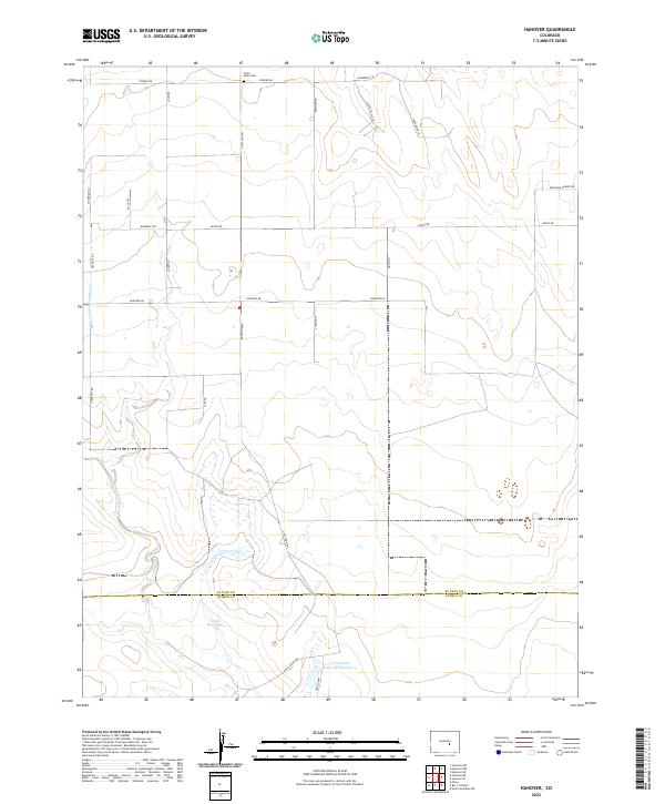 Hanover, CO — USGS 7.5-minute topo (2022)