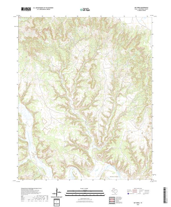 Gip Creek, TX — USGS 7.5-minute topo (2022)