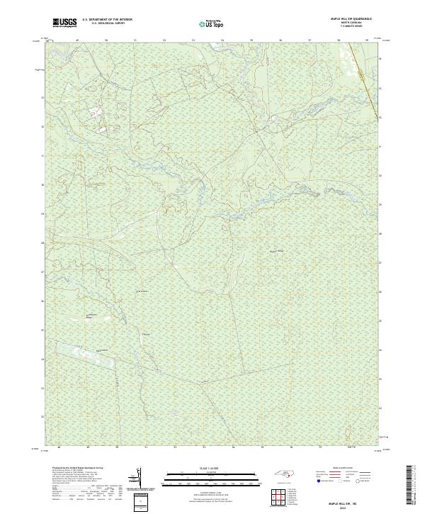 Maple Hill SW, NC — USGS 7.5-minute topo (2022)