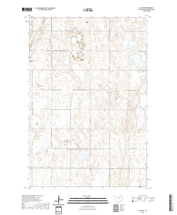 Savo SW, SD — USGS 7.5-minute topo (2021)
