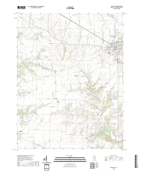 Nashville, IL — USGS 7.5-minute topo (2024)