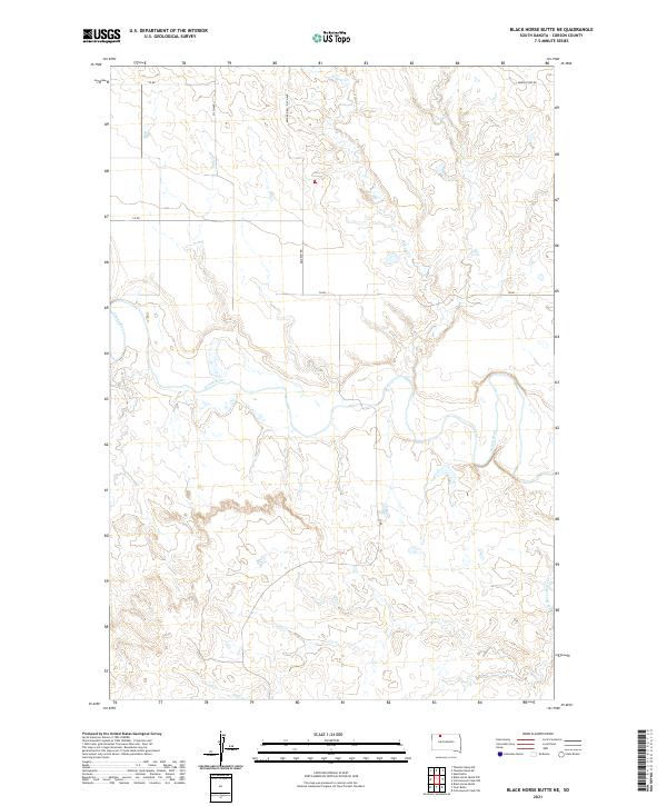 Black Horse Butte NE, SD — USGS 7.5-minute topo (2021)