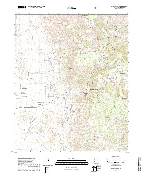 Hickey Mountain, AZ — USGS 7.5-minute topo (2021)