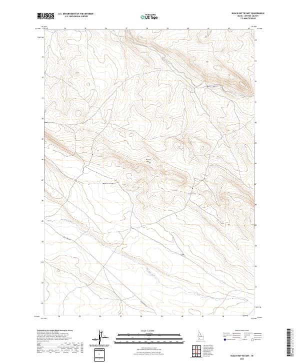 Black Butte East, ID — USGS 7.5-minute topo (2023)