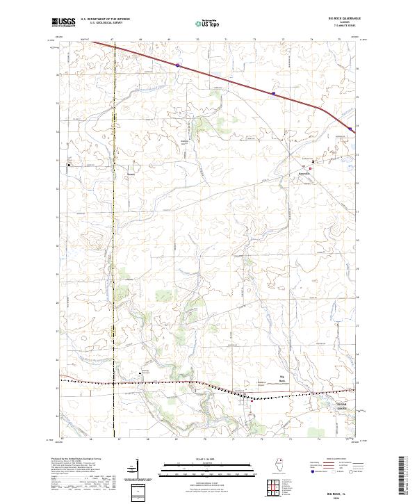 Big Rock, IL — USGS 7.5-minute topo (2024)